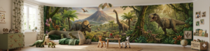 fototapeta_fototapeta_prehistoryczna_dzungla_z_dinozaurami_Dino-1 Fototapeta Prehistoryczna Dżungla z Dinozaurami