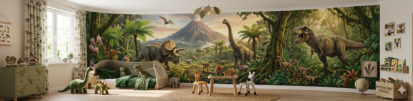 Fototapeta Prehistoryczna Dżungla z Dinozaurami