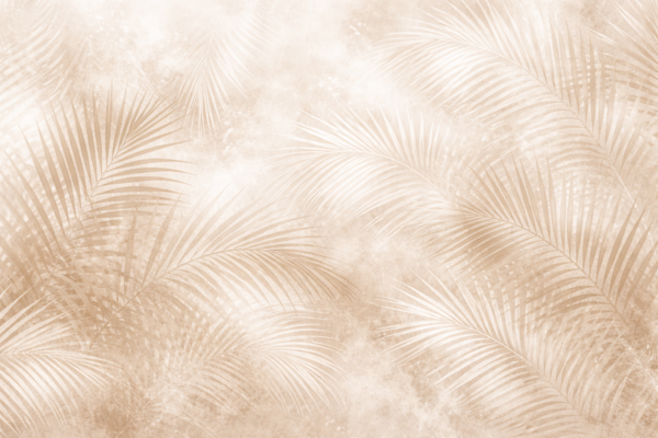 Fototapeta Golden Palm Serenity - Tropikalne Liscie Palmowe